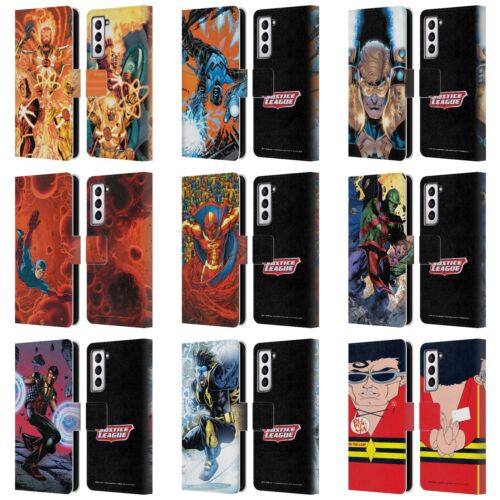 JUSTICE LEAGUE DC COMICS OTHER MEMBERS COMIC ART LEATHER BOOK CASE FOR SAMSUNG 4 - Picture 1 of 15
