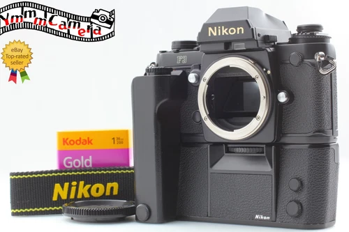[Exc+5]  Nikon F3 Eye Level Finder Black Film Camera MD-4 Motor Drive From JAPAN