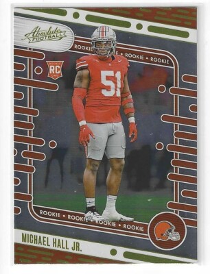 MICHAEL HALL JR. 2024 PANINI ABSOLUTE RETAIL GOLD ROOKIE RC BROWNS