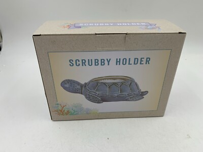 Cracker Barrel Ceramic 6in Turtle Scrubby Holder CC02B30012