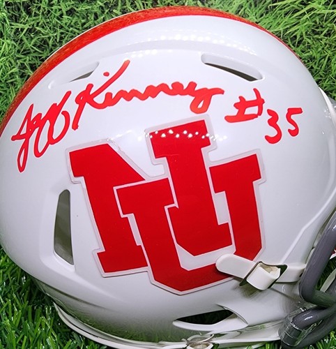 JEFF KINNEY Nebraska Cornhuskers Autographed / Signed Speed Mini Helmet "NU" - Picture 3 of 3