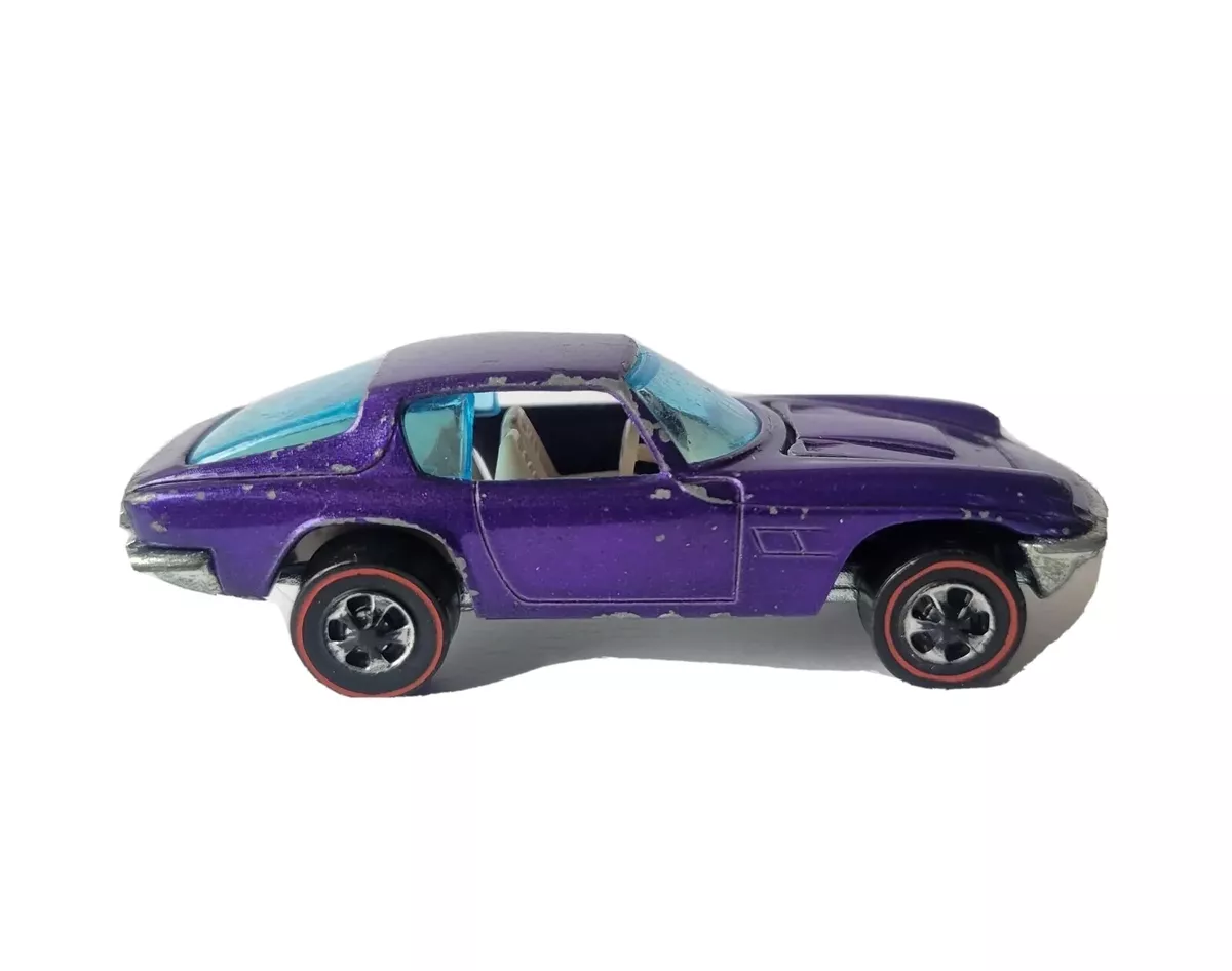 Vintage 1969 Hot Wheels Redline Maserati Mistral Purple W White
