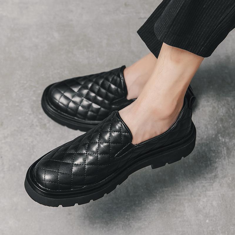 Men's Formal British Creeper Round Toe Dress Business Pull On Oxfords Pump  Shoes