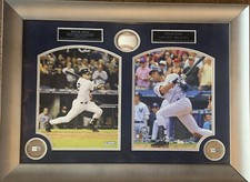 DEREK JETER SIGNED Mlb Baseball 3000 HITS  Photo Game Used Dirt Framed Steiner