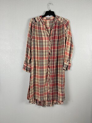 open lace back dress Oversized Flannel Mini Dress Style Shirt with Three Quarter Length Sle