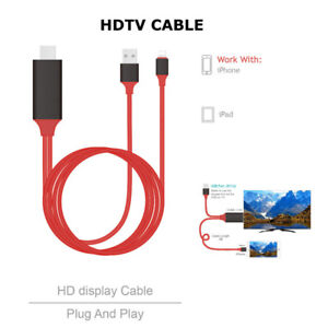 8 Pins a HDMI Cable Adaptador De Tv Av Para iPad iPhone 5 6 7 8 Air Plus X