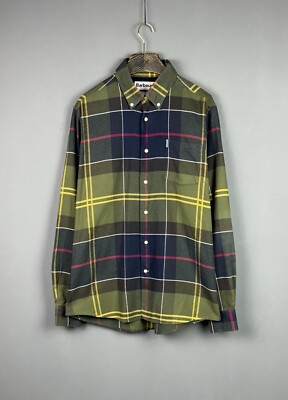 BARBOUR STAPLETON JOHN Tailored Fit Tartan Green Button Down Shirt