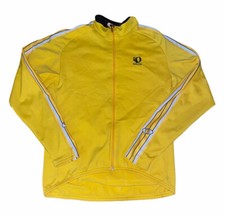 Pearl Izumi Yellow Cycling Activewear Full Zip Jacket Mens Sz M Made In USA