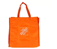 The Home Depot 7.25 in. Reusable Shopping Bag, Orange, 7.25"W x 15.5"H