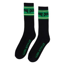 Creature LURK WITH US CREW Skateboard Socks 1 PAIR BLACK
