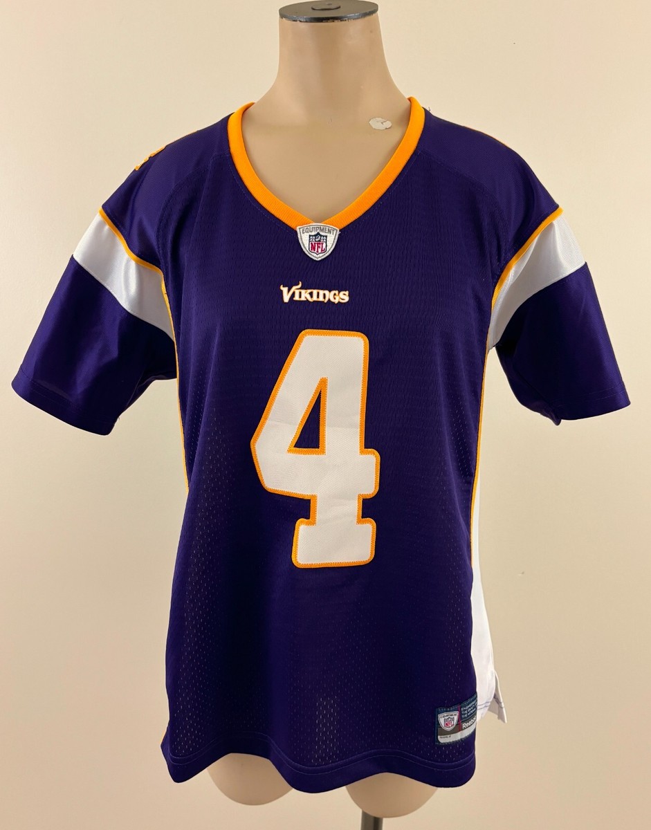 BRETT FAVRE #4 Minnesota Vikings Womens Large Reebok On-Field NFL
