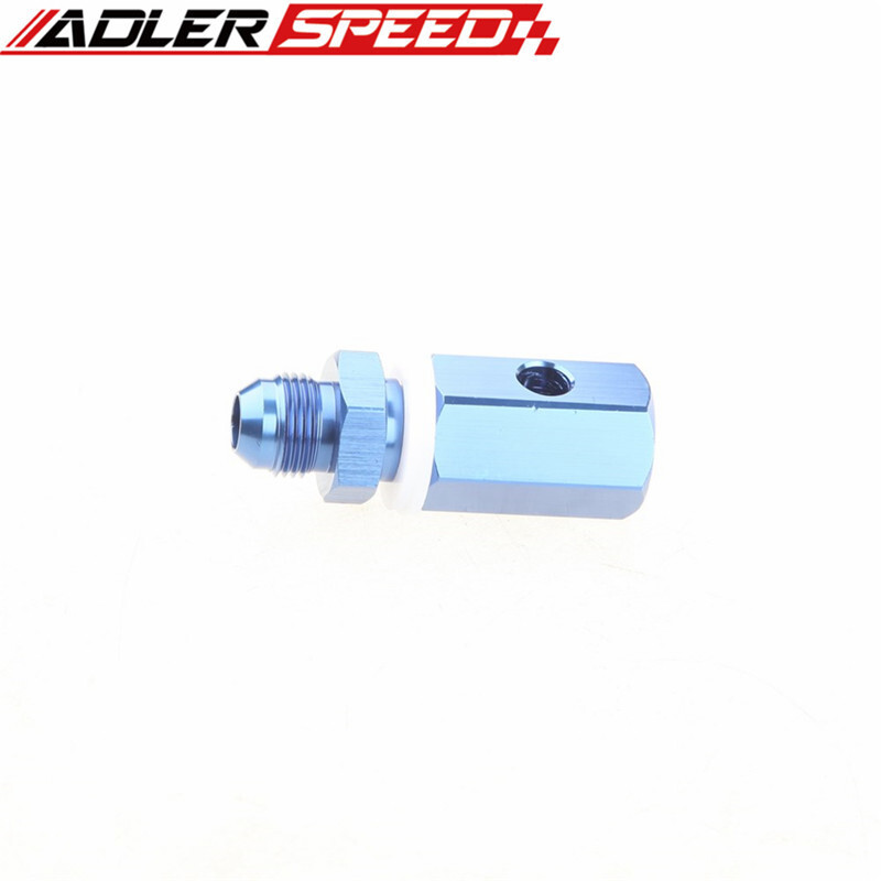 RACERDIRECT Rollover Vent – #8 AN Fitting With Washer, Anodized Blue