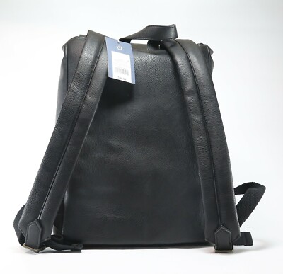 Universal Thread Black Faux Leather Backpack W/flap Snap & Cinch NWT NEW Universal Thread Black Faux Leather Backpack w/Flap Snap  main image 2