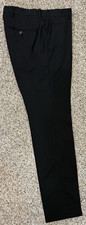 Hugo Boss Genius2 Slim Fit Wool Dress Suite Pants Deep Black Pre-Hemmed/Altered