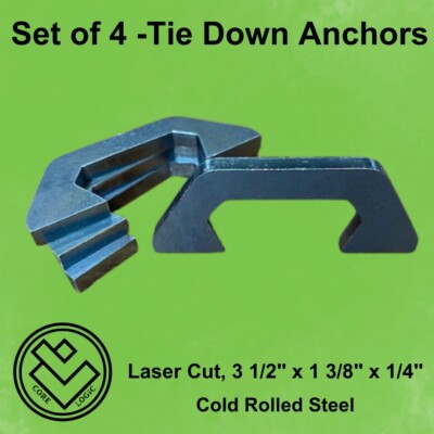 Weld On Anchor point -Set of (4) Steel Anchor points, Trailer tie down points