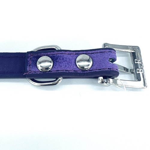 Rhinestone XS Pet Collar Leather Bling Dog Cat Puppy Adjustable Purple USA Ship - Picture 8 of 10