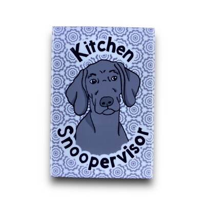Weimaraner Magnet Kitchen Snoopervisor Dog Decor Gift Handmade 2x3'' - Med Gray