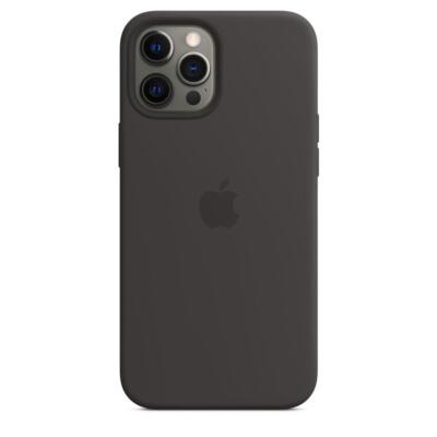 Apple Silikon Case Cover Original für iPhone 12 Pro Max Magsafe schwarz