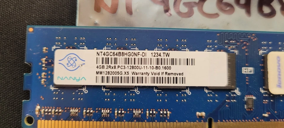 Nanya 4GB PC3-12800U DDR3 1600MHz Desktop RAM – Used – $2 CAD Shipping - Image 4 of 4