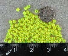 5mm 200 Count Round Translucent Yellow Beads USA Fishing Tackle