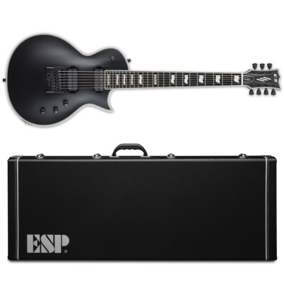 ESP E-II Eclipse-7 Evertune Black Satin 7-String Electric Guitar +