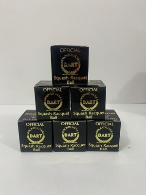 Lot of 6 Official seamco class A squash racquet ball approved by U.S.S.R.A DART