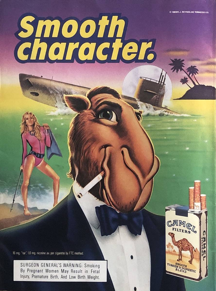 1989 Camel Filters Cigarettes PRINT AD Joe Wetsuit Sub VTG 80s