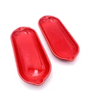 FIESTA WARE Scarlet Red 9.5” Relish Trays Set Of 2 Corn Cob Dish FREE SHIPPING