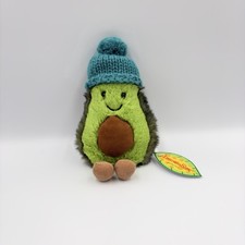Jellycat Amuseables Cozi Avocado with Teal Hat Soft Toy Brand New With Tags