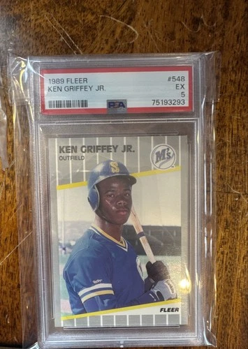 1989 Fleer - Ken Griffey Jr #548 (RC) - PSA 5 - ROOKIE