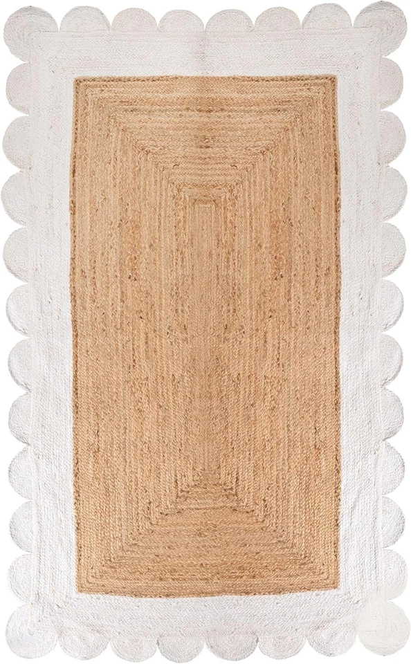 Runner Rug Natural Jute Hand Braided Carpet Modern Home Decor Custom Area Rug - Image 2 of 4