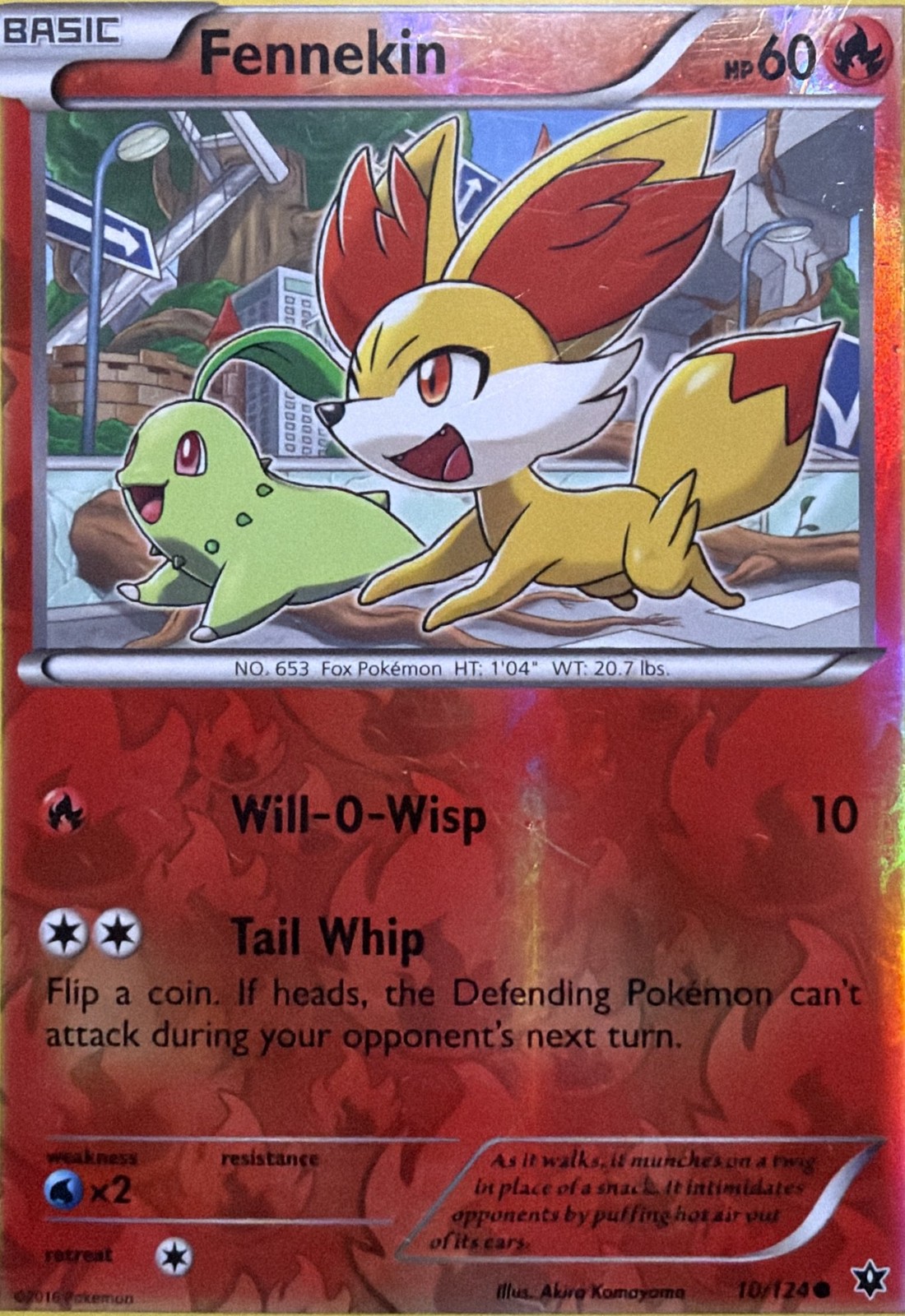 Fennekin (10) Reverse Holo Common XY - Fates Collide 10/124 LP