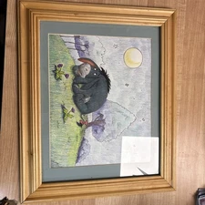 Classic Eeyore  Picture Framed Art Wall Hanging Disney