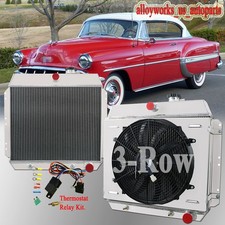 For 1949-1954 Chevy Bel Air Sedan V8 Fleetline 3 Rows Radiatorshroud Fanrelay For 1949-1954 Chevy Bel Air Sedan V8 Fleetline 3 Rows Radiatorshroud Fanrelay