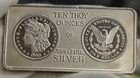 South East Refining 10 oz .999 Silver Bar "Morgan Design"