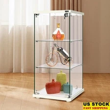 Sturdy Glass Display Case Showcase W/ Security Lock Jewelry Plants Toys New