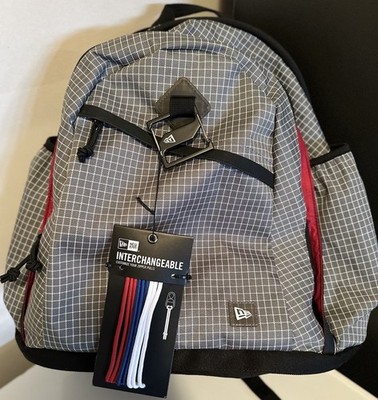 Vintage New Era   |Gray Black Grid Pattern|Customizable Zipper Pulls| NOS