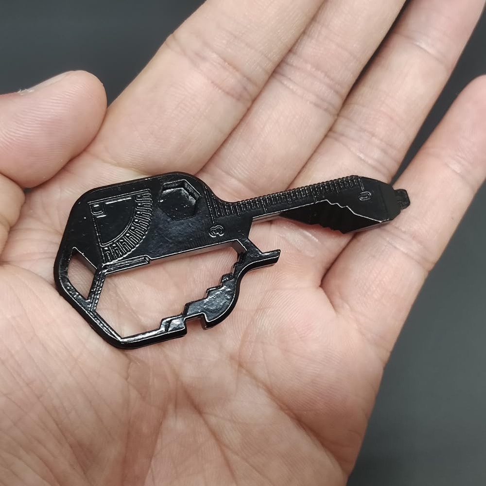 16-in-1 Multi-Tool with Bottle Opener & Ruler in Sleek Black 16-in-1 Multi-Tool with Bottle Opener & Ruler in Sleek Black