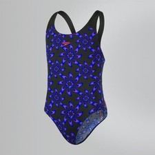 Image of Speedo Girls Endurance+ Allover Swimsuit / Black Navy / RRP £20