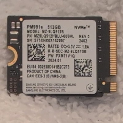 Samsung PM991a 512GB NVMe M.2 Internal SSD Black MZ9LQ512HBLU-00BVL