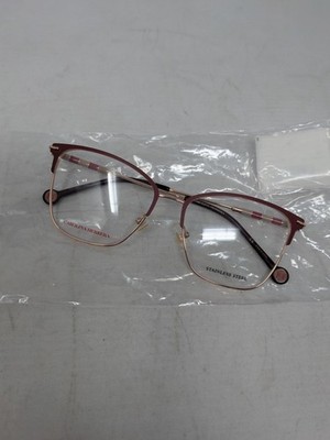 Carolina Herrera Women's Rose Gold Stainless Steel Full Rim Designer Eyeglass