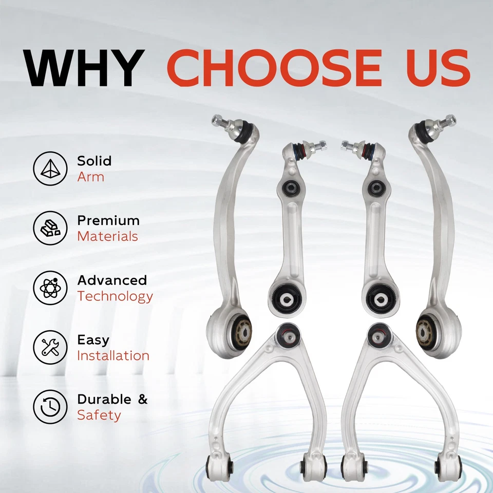 6x Front Left & Right Control Arm w/ Ball Joint for Mercedes-Benz S450 S550 S560 - Image 2 of 4