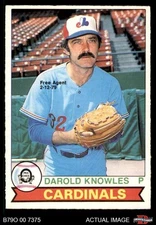 1979 O-Pee-Chee #303 Darold Knowles  Free Agent 2-12-79 Cardinals 4 - VG/EX