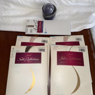 Lot of 6 Hanes Silk Reflections Pantyhose & Knee Highs & Leggs Egg Lilac Sheer