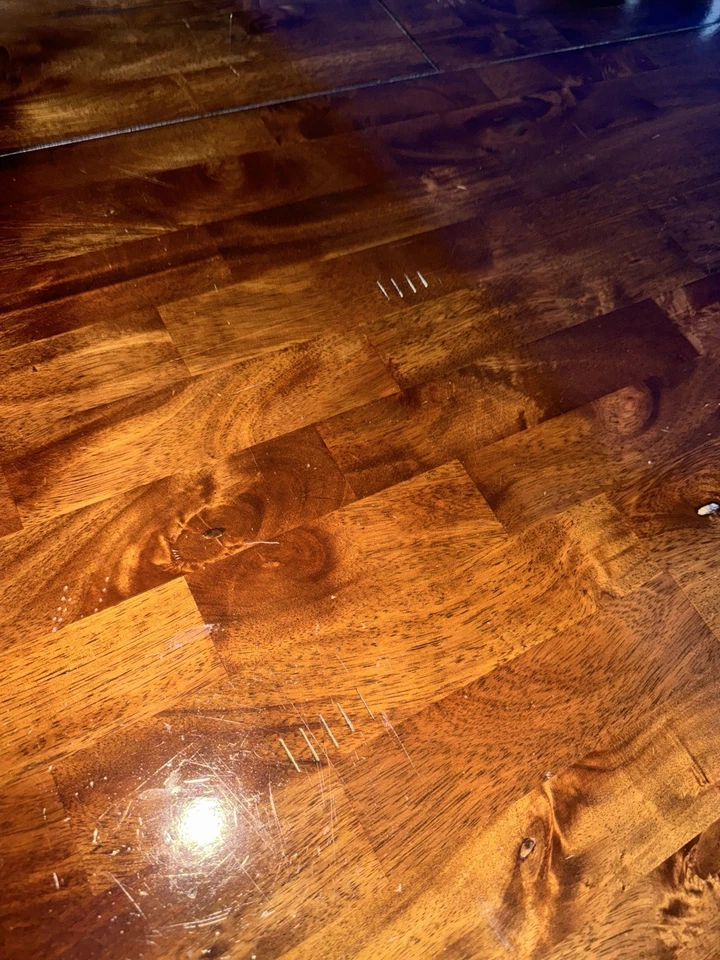 Mahogany Wooden Dining Table with Leaf That Folds Under The Table Modern Kitchen - Image 3 of 4