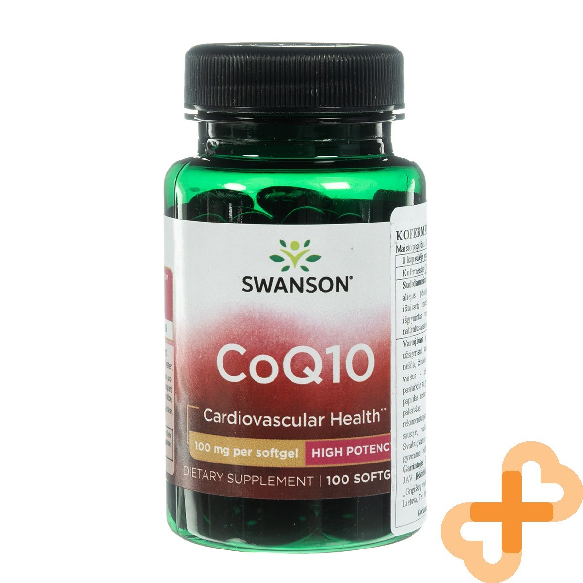 SWANSON Coenzyme CoQ10 100 Mg 100 Capsules Cardiovascular Health Supplement