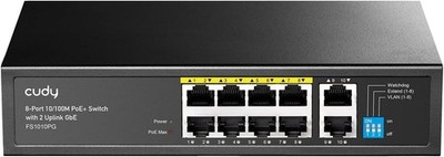 Cudy FS1010PG 8-Port PoE+ Ethernet Switch 2x Gigabit Uplink Watchdog [PoE 120W]