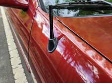 4" Short Black Aluminum Antenna Mast Rod Radio AM/FM for Nissan Sentra 1987-2006