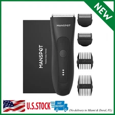MANSPOT Groin Hair Trimmer for Men, Electric Ball Trimmer/Shaver, Replaceable