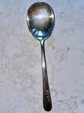 International Sterling Silver Blossom Time Sugar/ Jam Serving Spoon 6” Long.